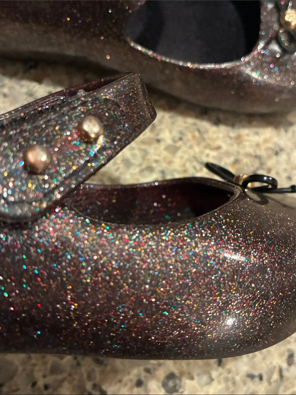 TODDLER MINI MELISSA 31465 BALLET SP BB MARY JANE FLAT 03800 MULTICOLOR GLITTER